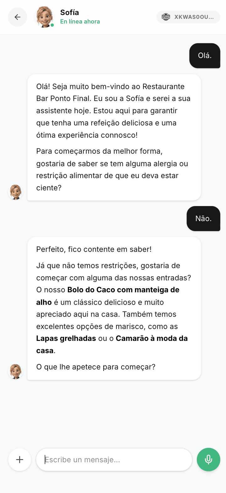 Camarero IA de RestABot
